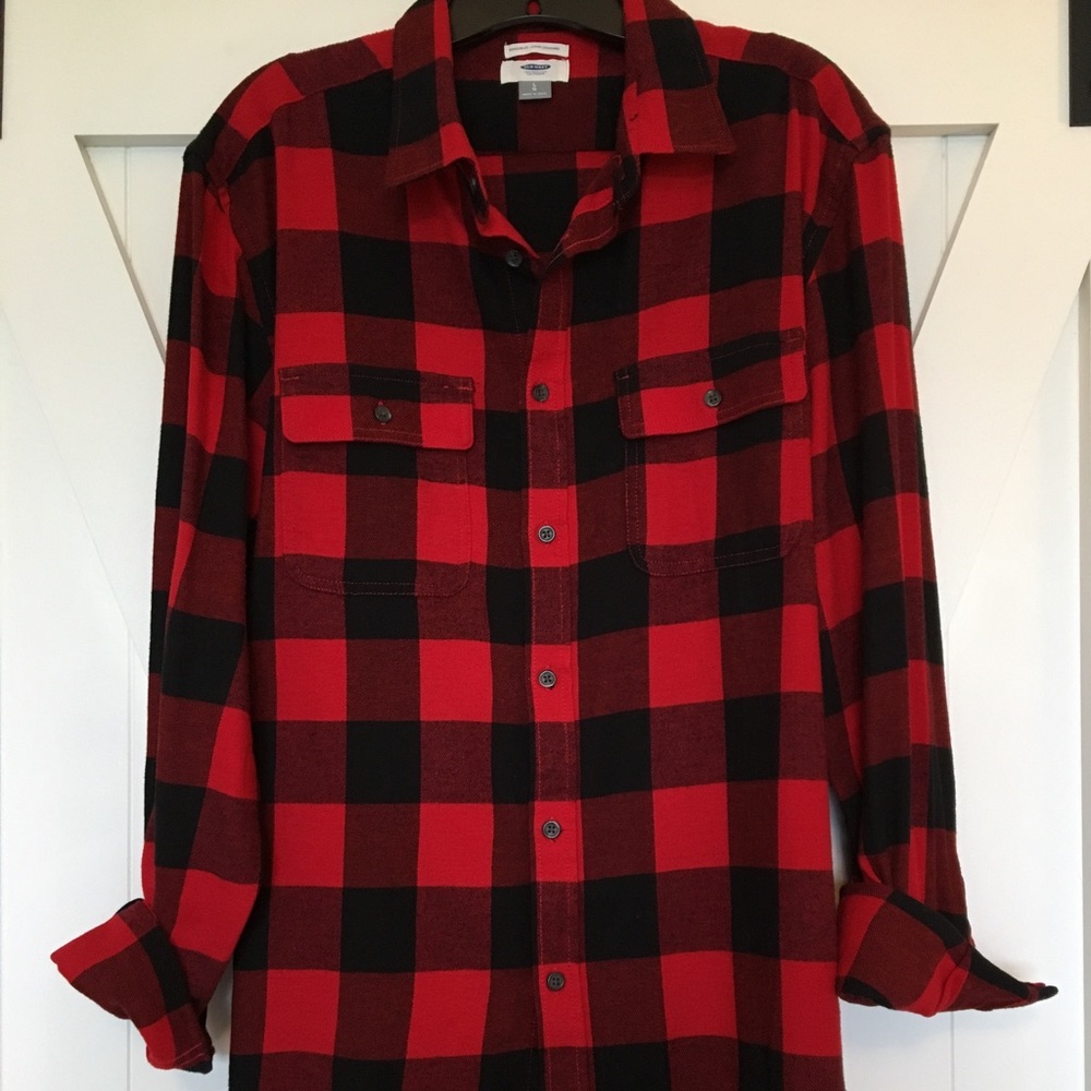 Mens hunter plaid flannel shirt
